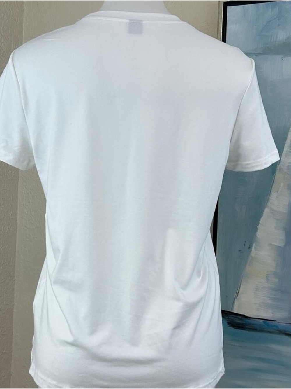 Men's White Short Sleeve Crew Neck Tee